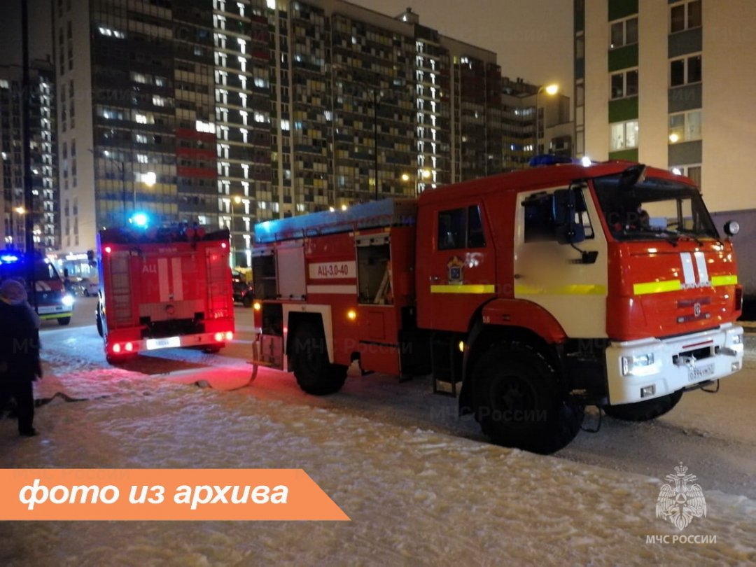 Пожарно-спасательные подразделения Ленинградской области ликвидировали пожар в г. Лодейное поле